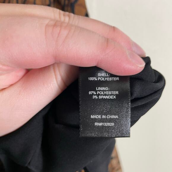 House of Harlow 1960 X Revolve Felt Tiger Pattern Square Neck Lennon Midi Dress - Picture 11 of 11